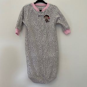 Fleece zip up baby sleep sack bag 0-9 months